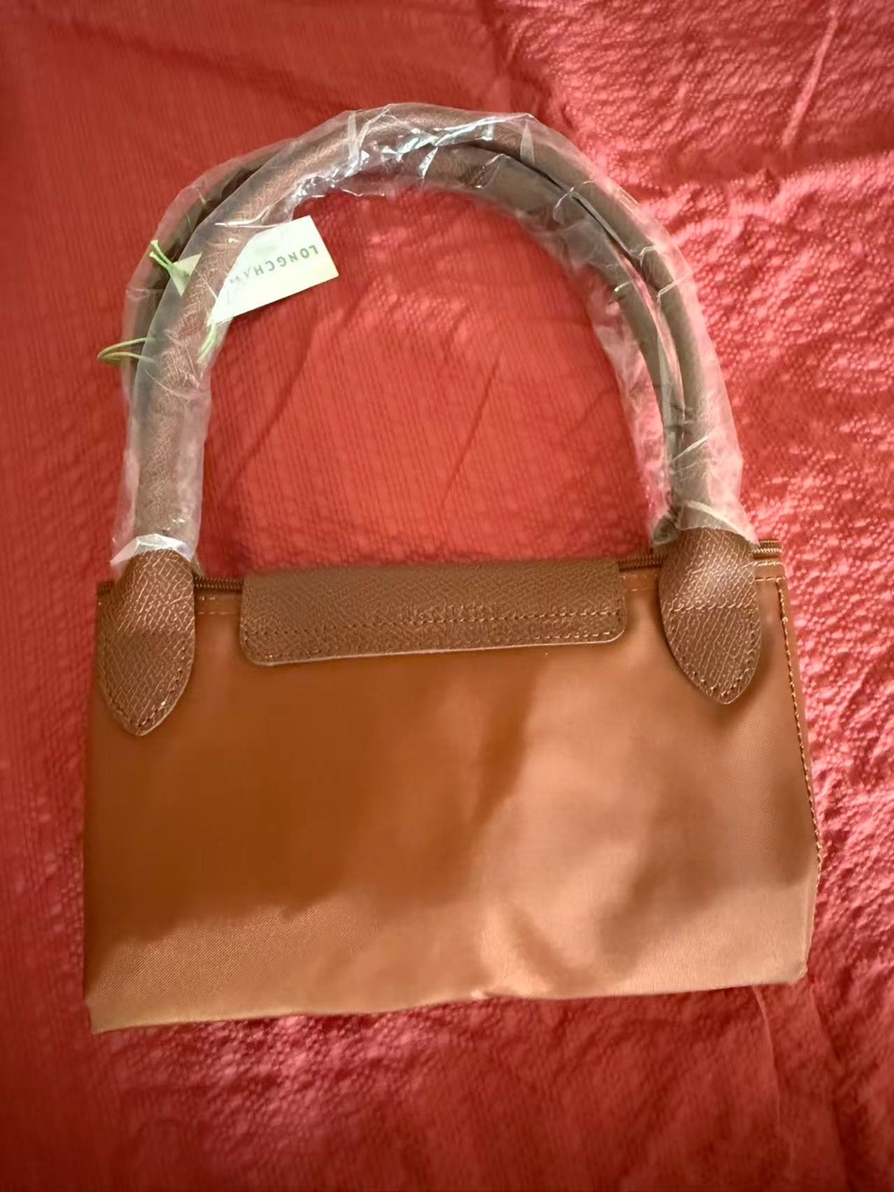 Cognac Longchamp Le Pliage Large Shoulder Bag - Picture 4 of 8